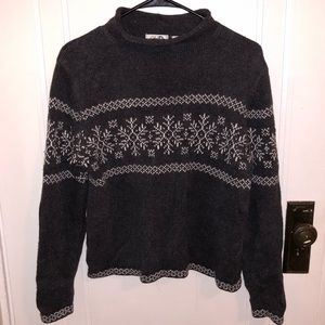 Mock turtleneck knitted sweater